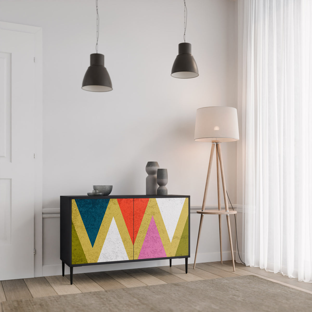 COLORFUL TRIANGLES 2-türiges Sideboard