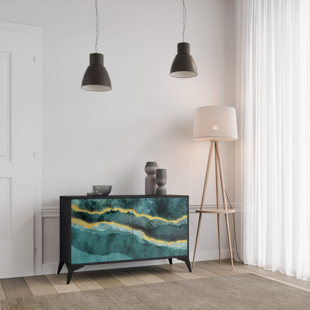 GOLDRUSH ODYSSEY 2-Door Sideboard in Black Finish