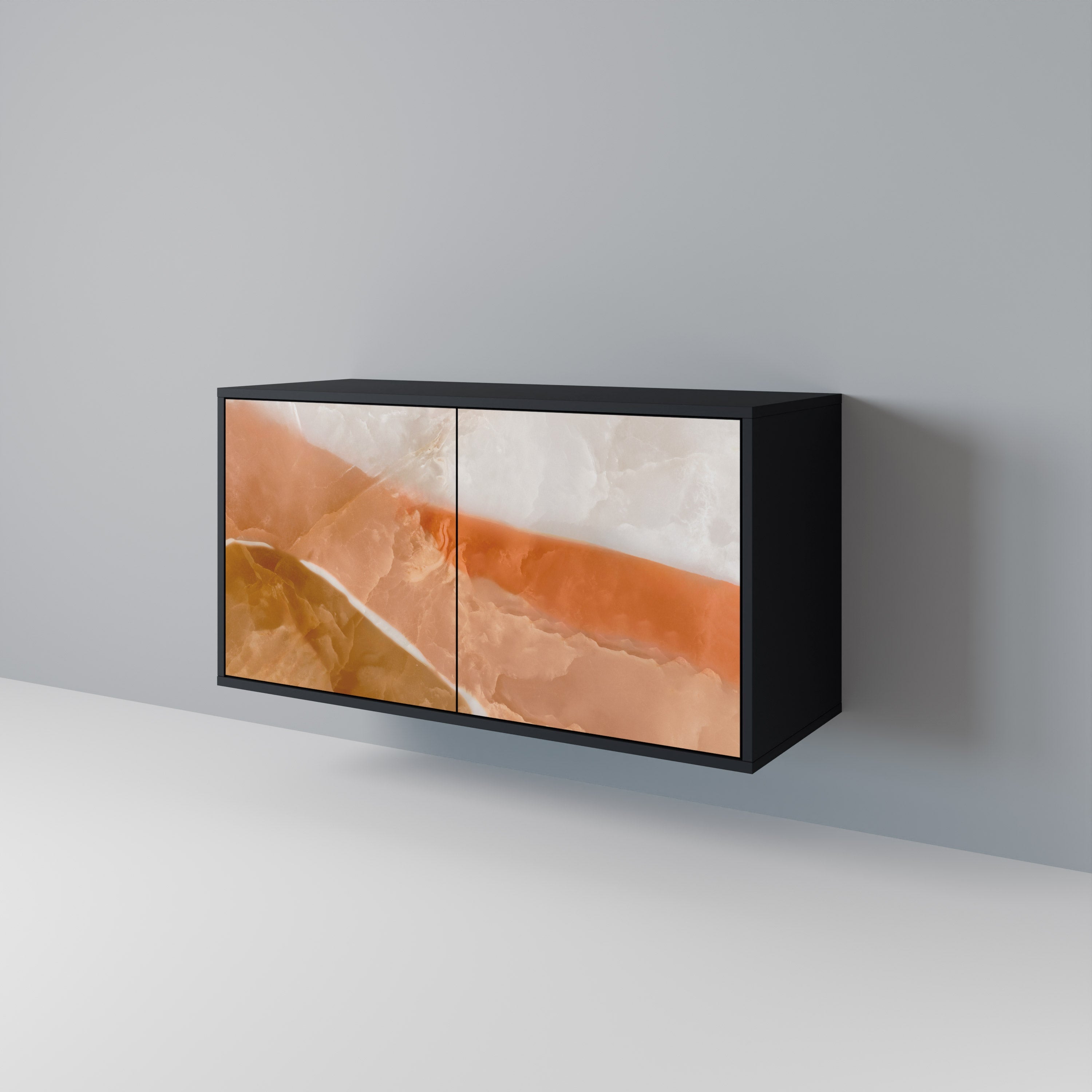 SANDHILLS SPLENDOUR Sideboard mit 2 Türen in Schwarz