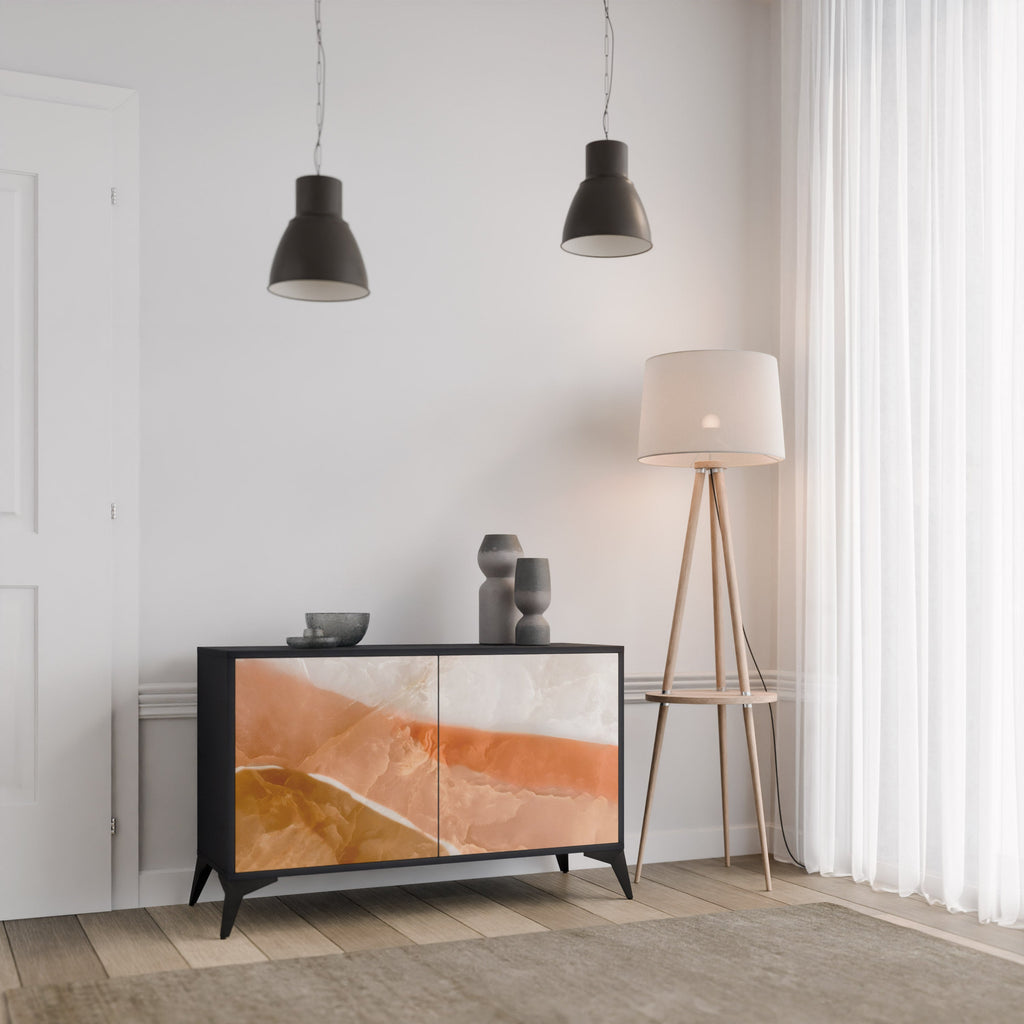 SANDHILLS SPLENDOUR Sideboard mit 2 Türen in Schwarz