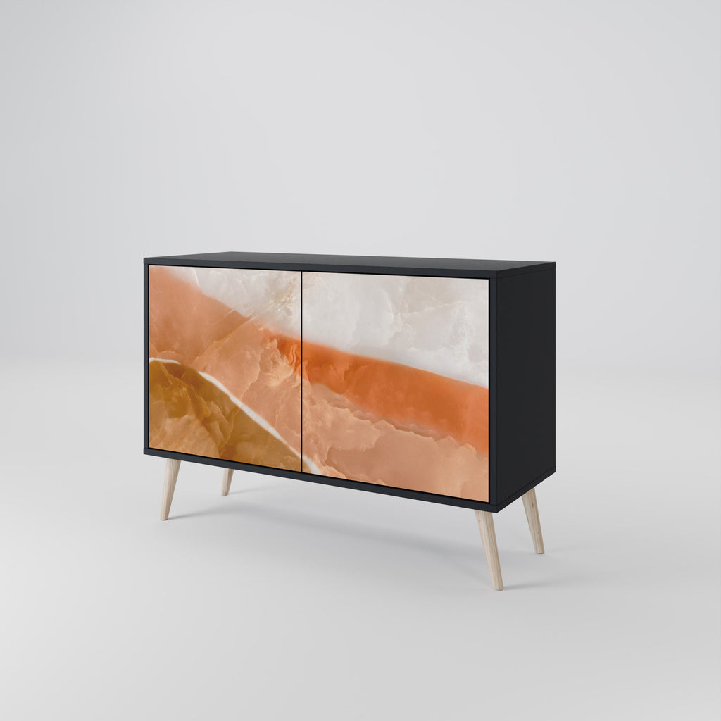 SANDHILLS SPLENDOUR Sideboard mit 2 Türen in Schwarz