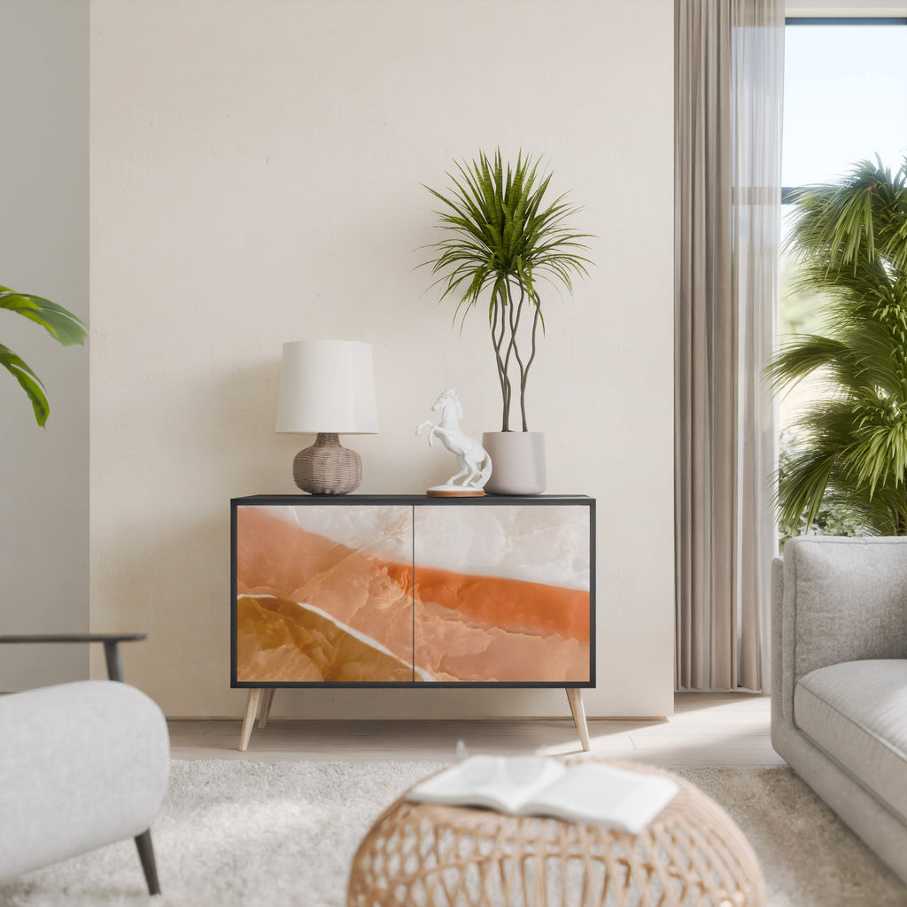 SANDHILLS SPLENDOUR Sideboard mit 2 Türen in Schwarz