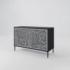 TEMPORARY SEQUENCE 2-Door Sideboard in Black Finish