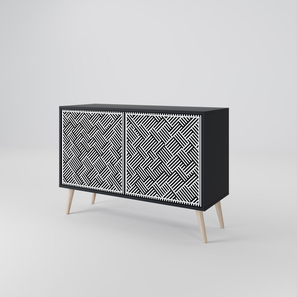 TEMPORARY SEQUENCE 2-Door Sideboard in Black Finish