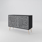 TEMPORARY SEQUENCE 2-Door Sideboard in Black Finish