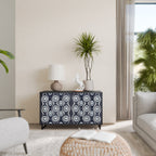 GRAPHITE EYES 2-Door Sideboard in Black Finish