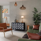 GRAPHITE EYES 2-Door Sideboard in Black Finish