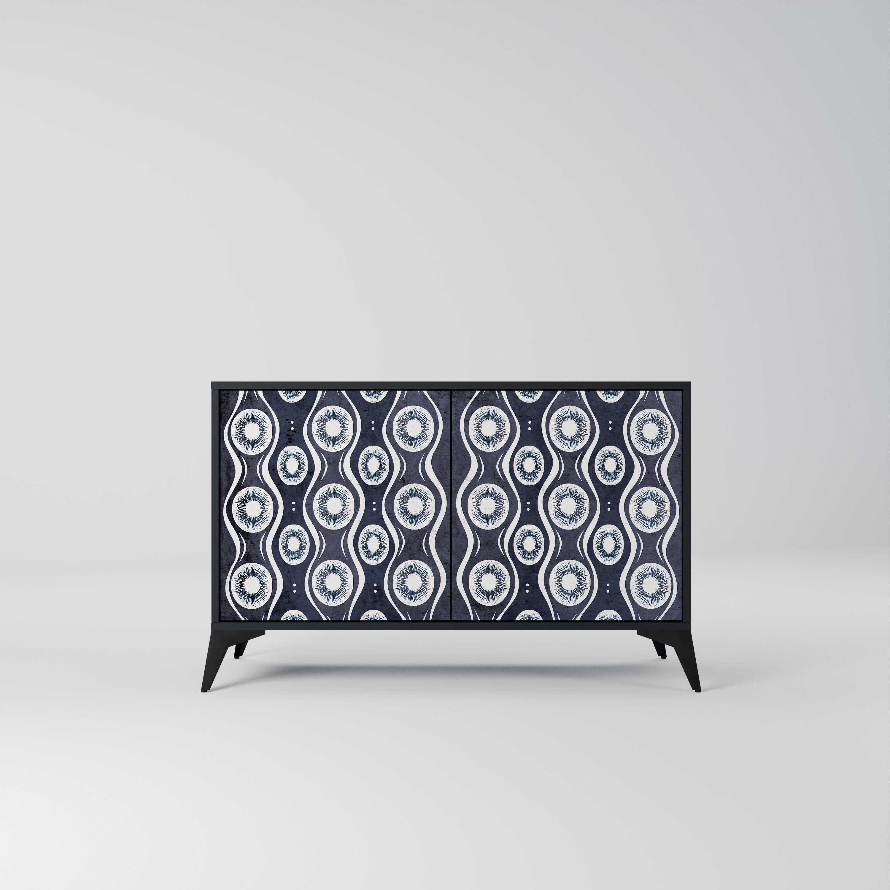 GRAPHITE EYES 2-Door Sideboard in Black Finish