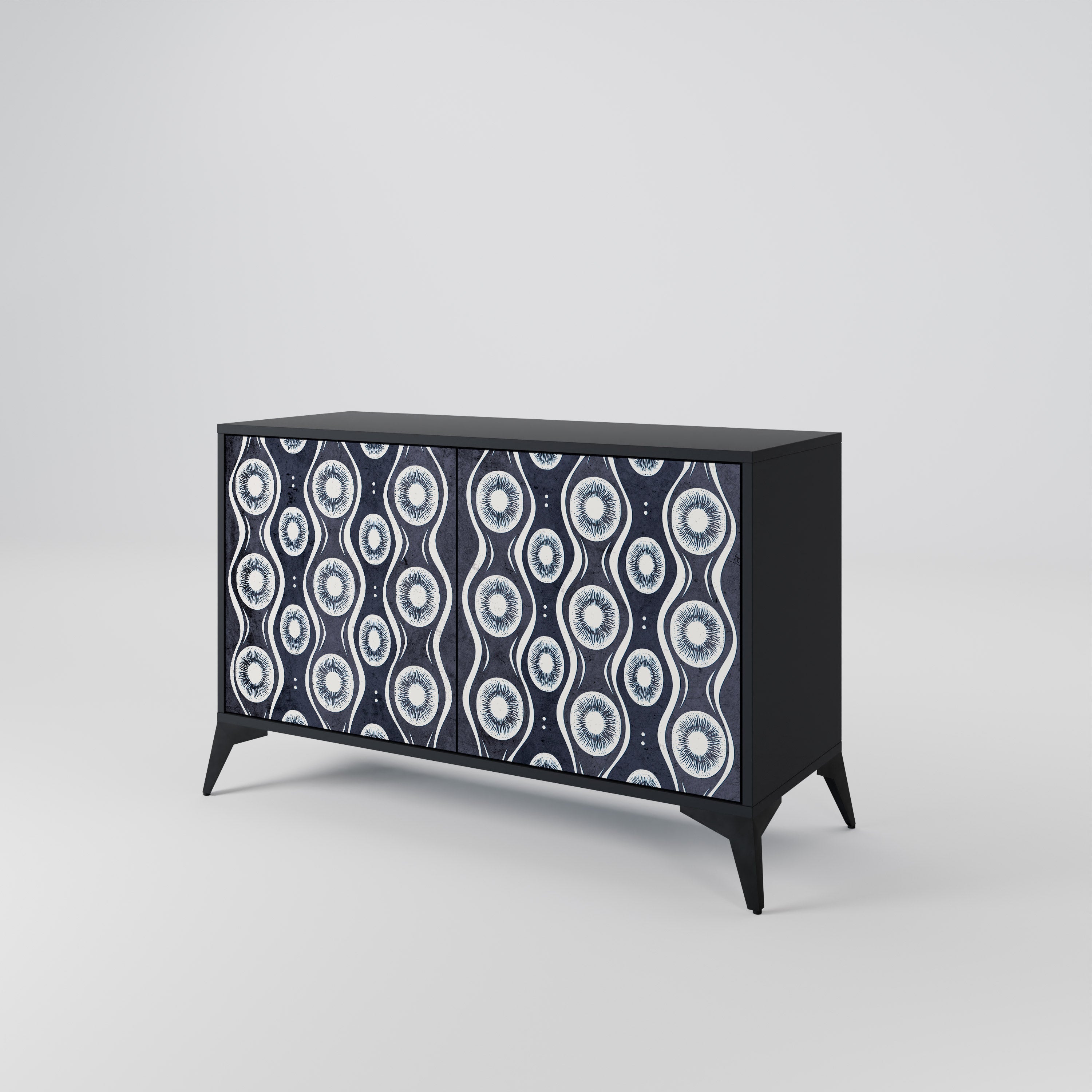 GRAPHITE EYES 2-Door Sideboard in Black Finish
