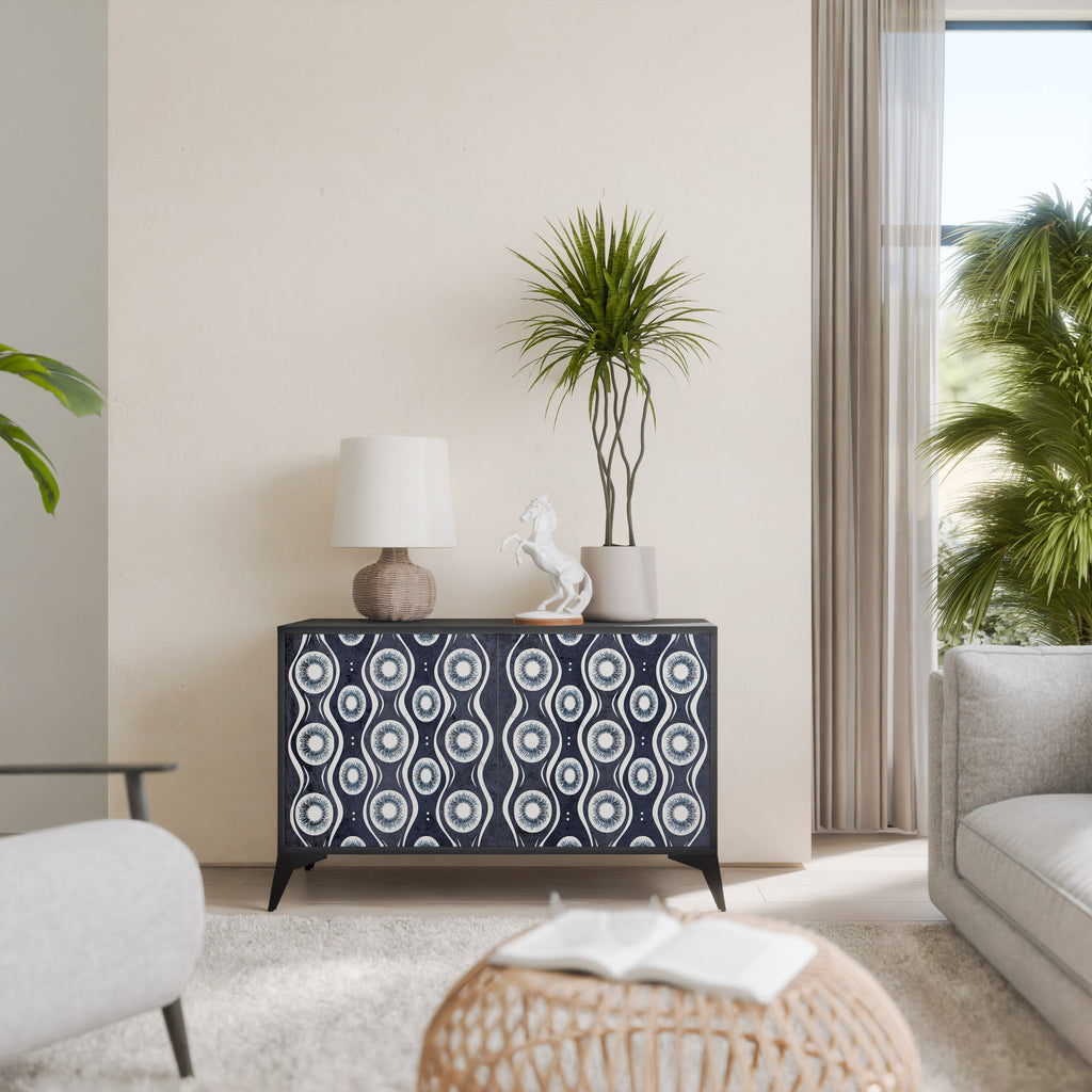 GRAPHITE EYES 2-Door Sideboard in Black Finish