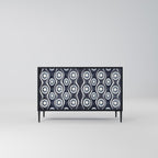 GRAPHITE EYES 2-Door Sideboard in Black Finish