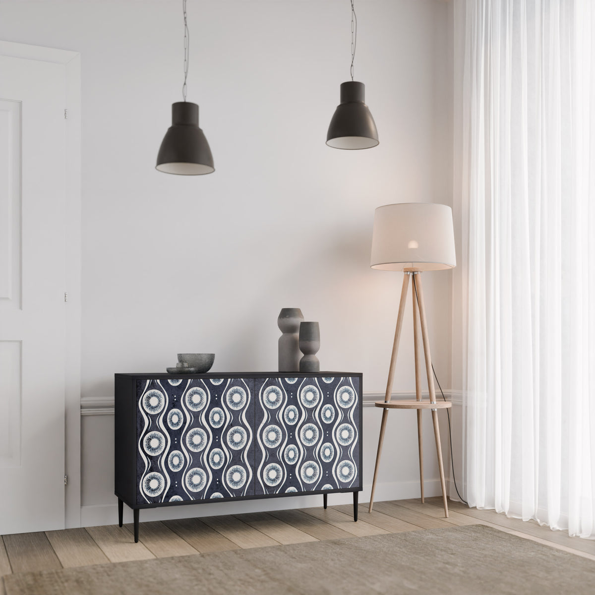 GRAPHITE EYES 2-türiges Sideboard