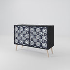 GRAPHITE EYES 2-Door Sideboard in Black Finish