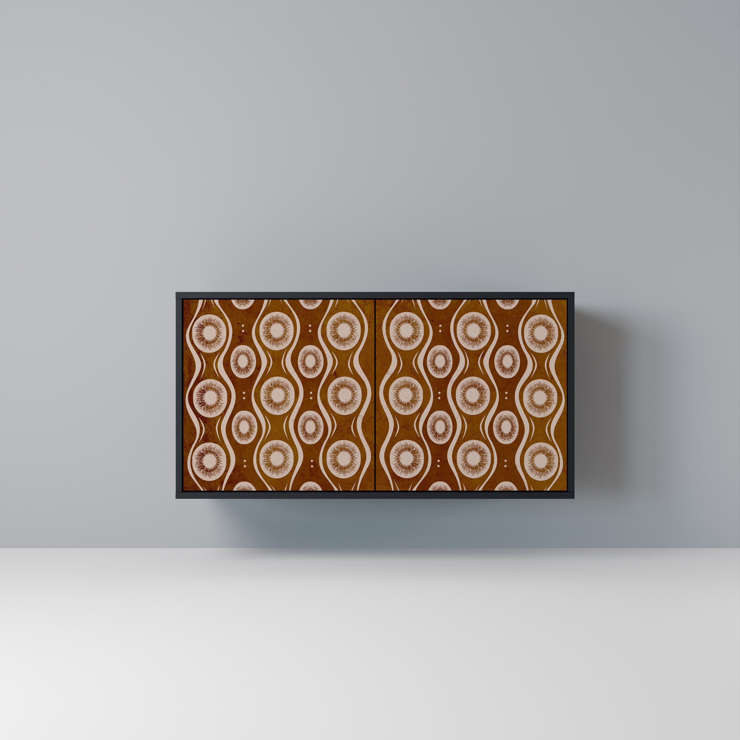 BROWN EYES 2-Door Sideboard in Black Finish