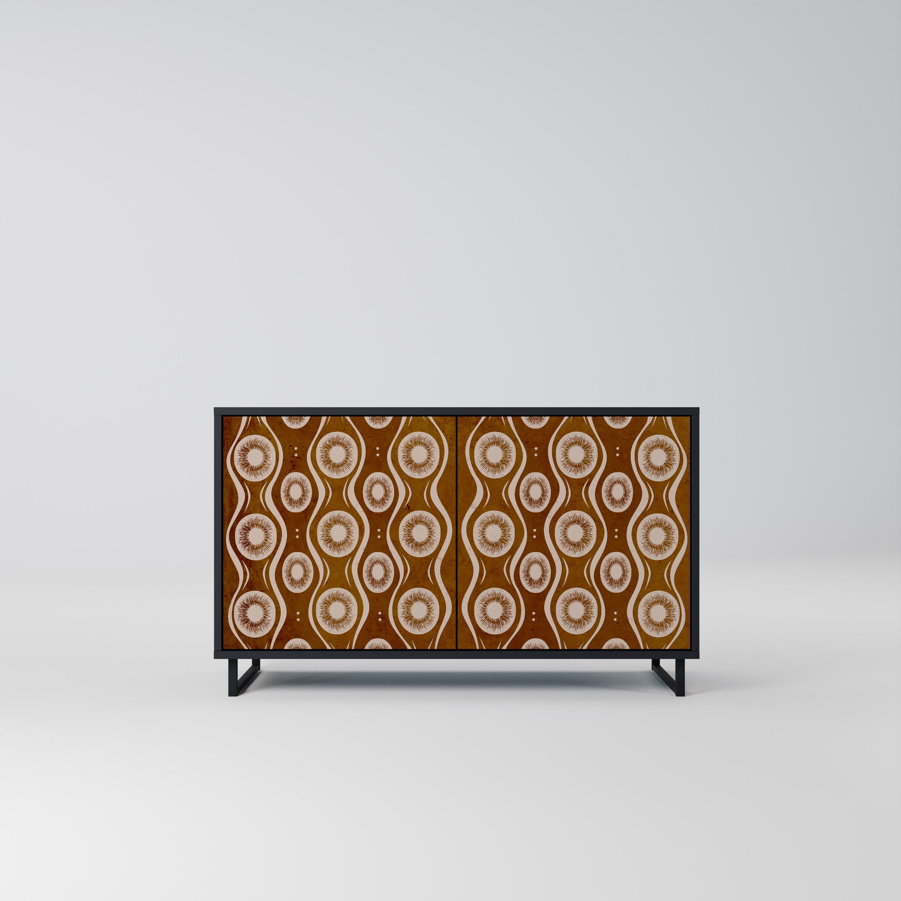 BROWN EYES 2-Door Sideboard in Black Finish