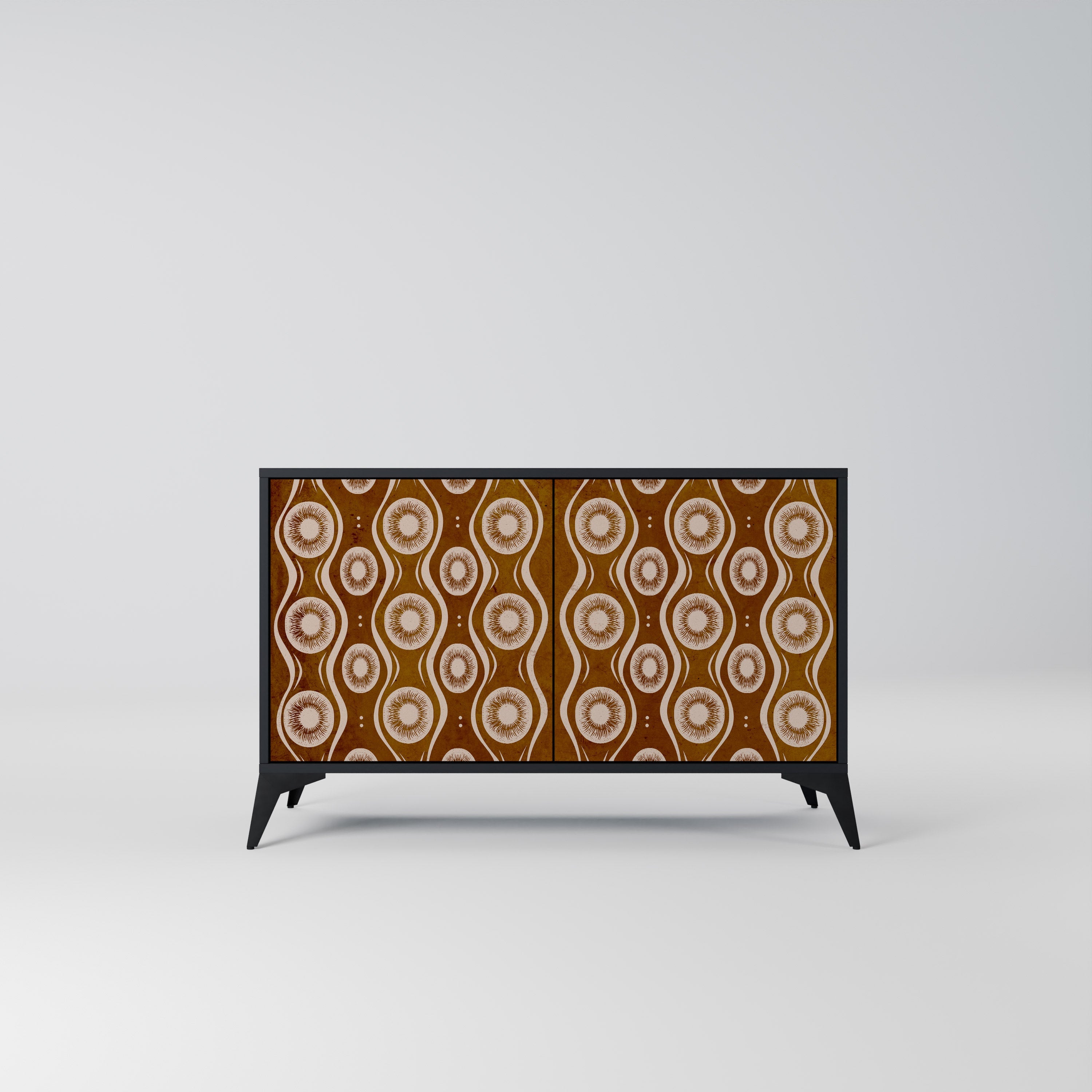 BROWN EYES 2-Door Sideboard in Black Finish