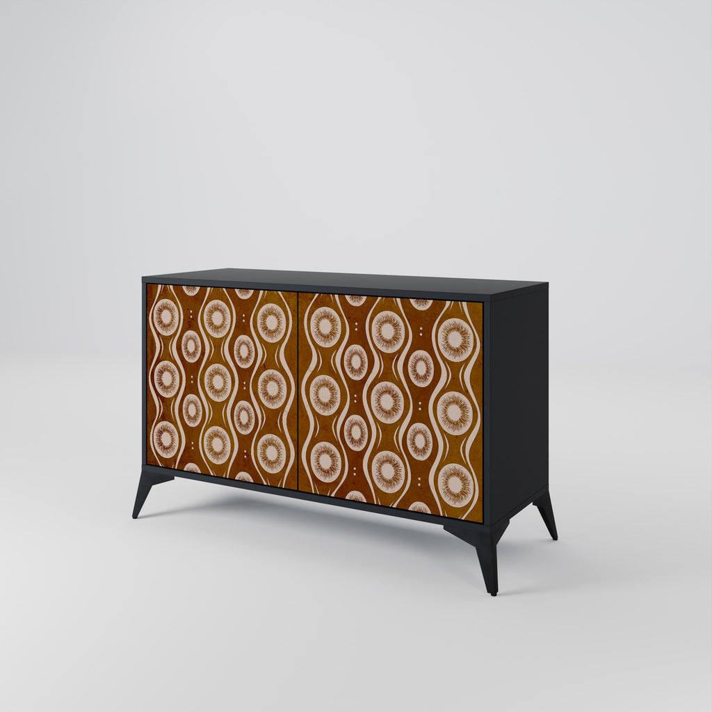 BROWN EYES Sideboard mit 2 Türen in Schwarz
