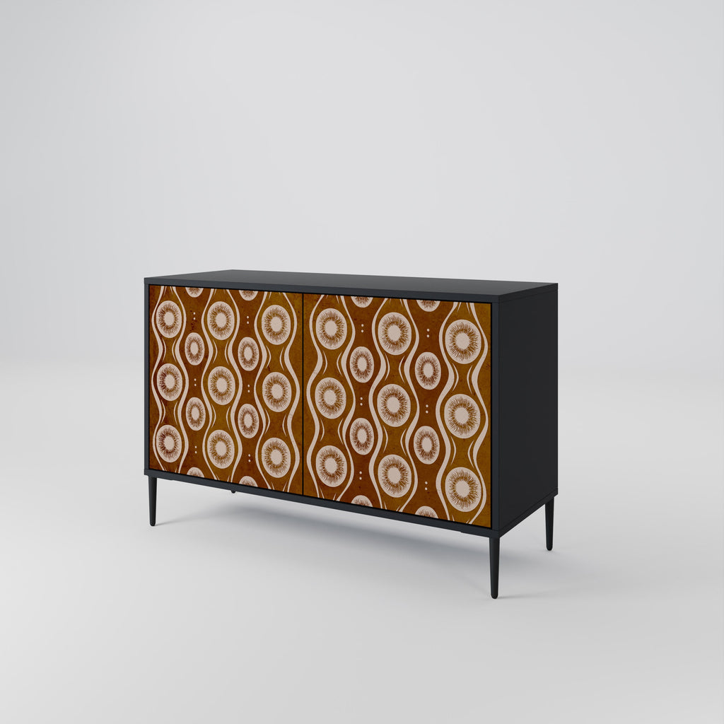 BROWN EYES Sideboard mit 2 Türen in Schwarz