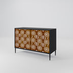 BROWN EYES Sideboard mit 2 Türen in Schwarz