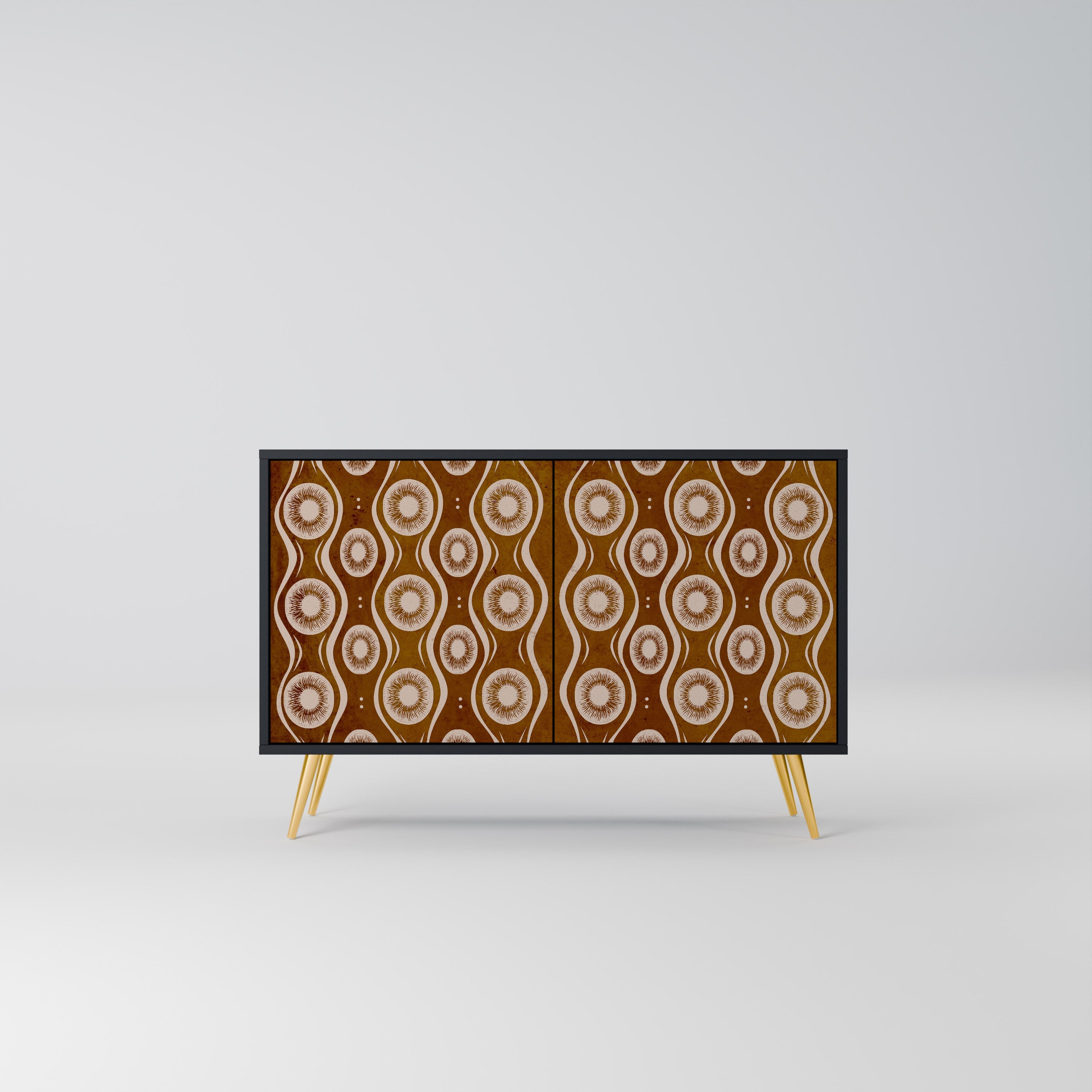 BROWN EYES 2-Door Sideboard in Black Finish