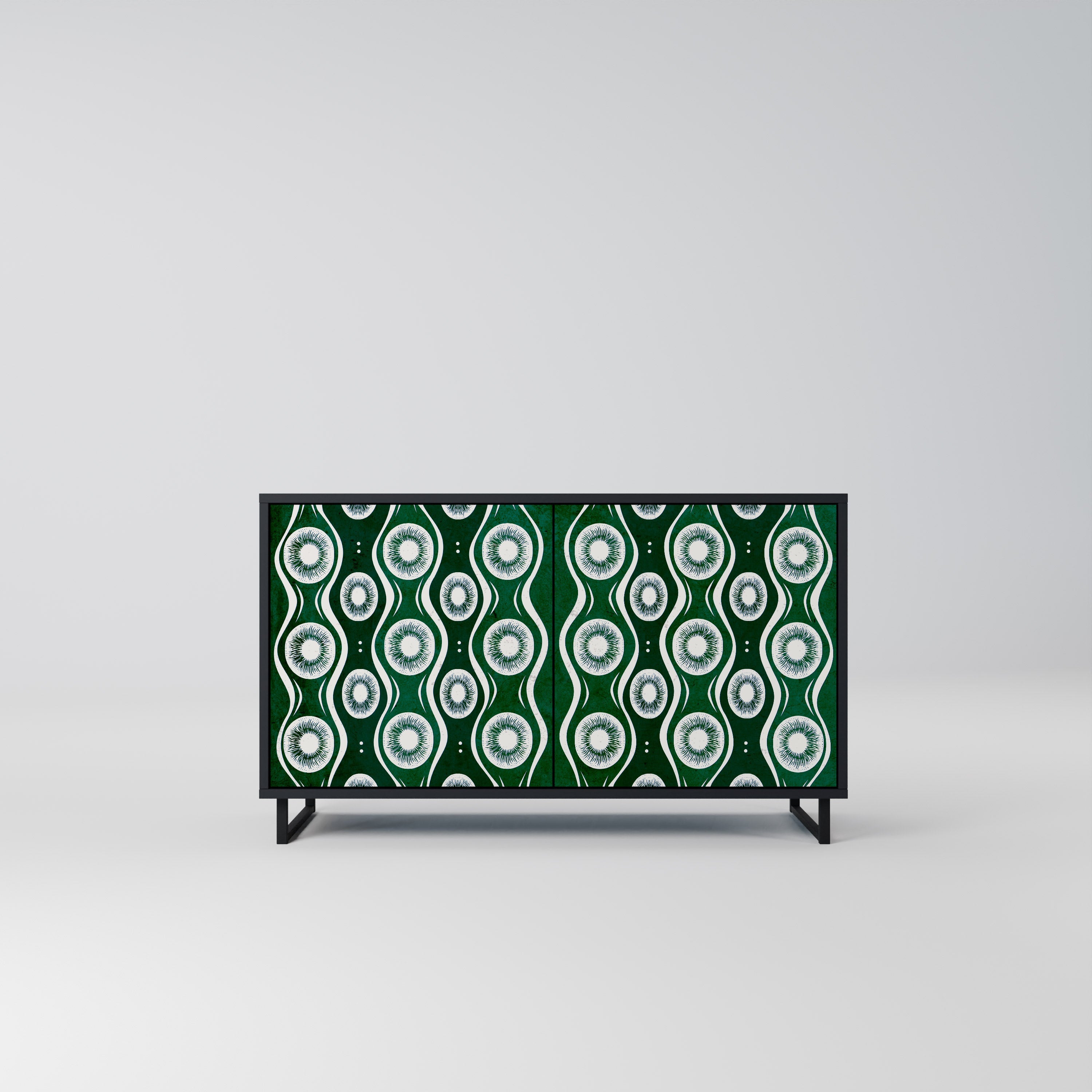 GREEN EYES 2-Door Sideboard in Black Finish