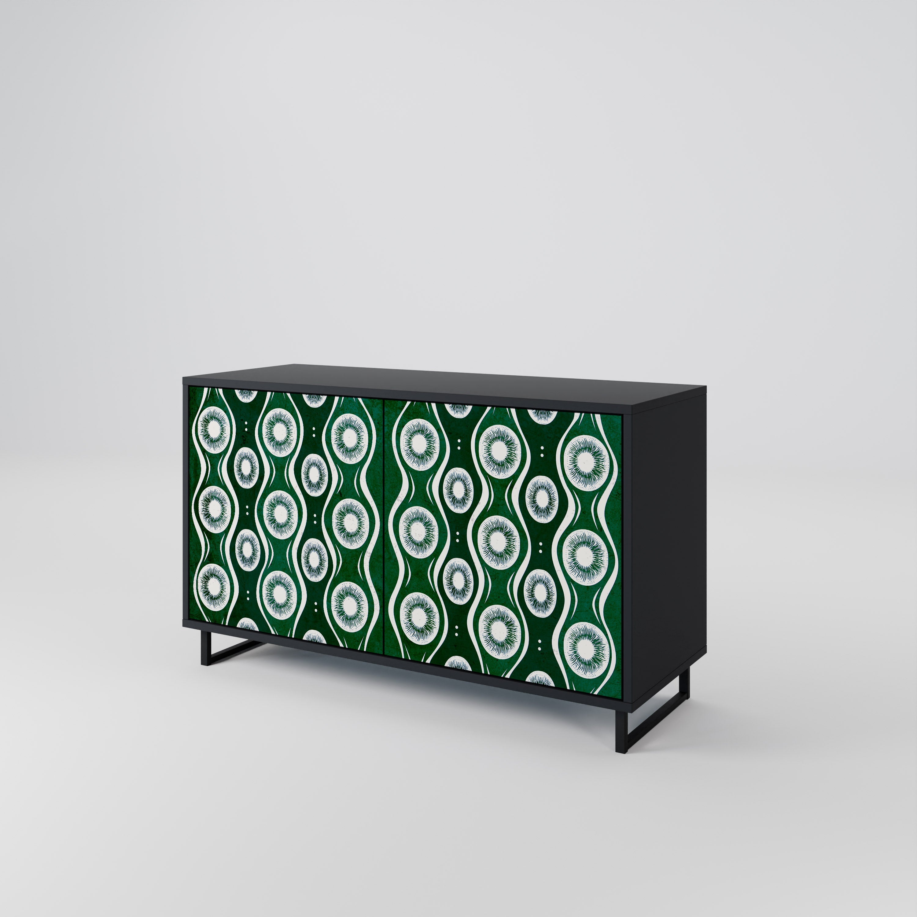 GREEN EYES Sideboard mit 2 Türen in Schwarz