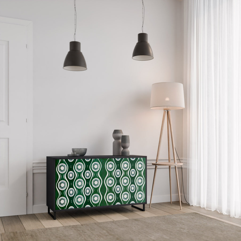 GREEN EYES Sideboard mit 2 Türen in Schwarz