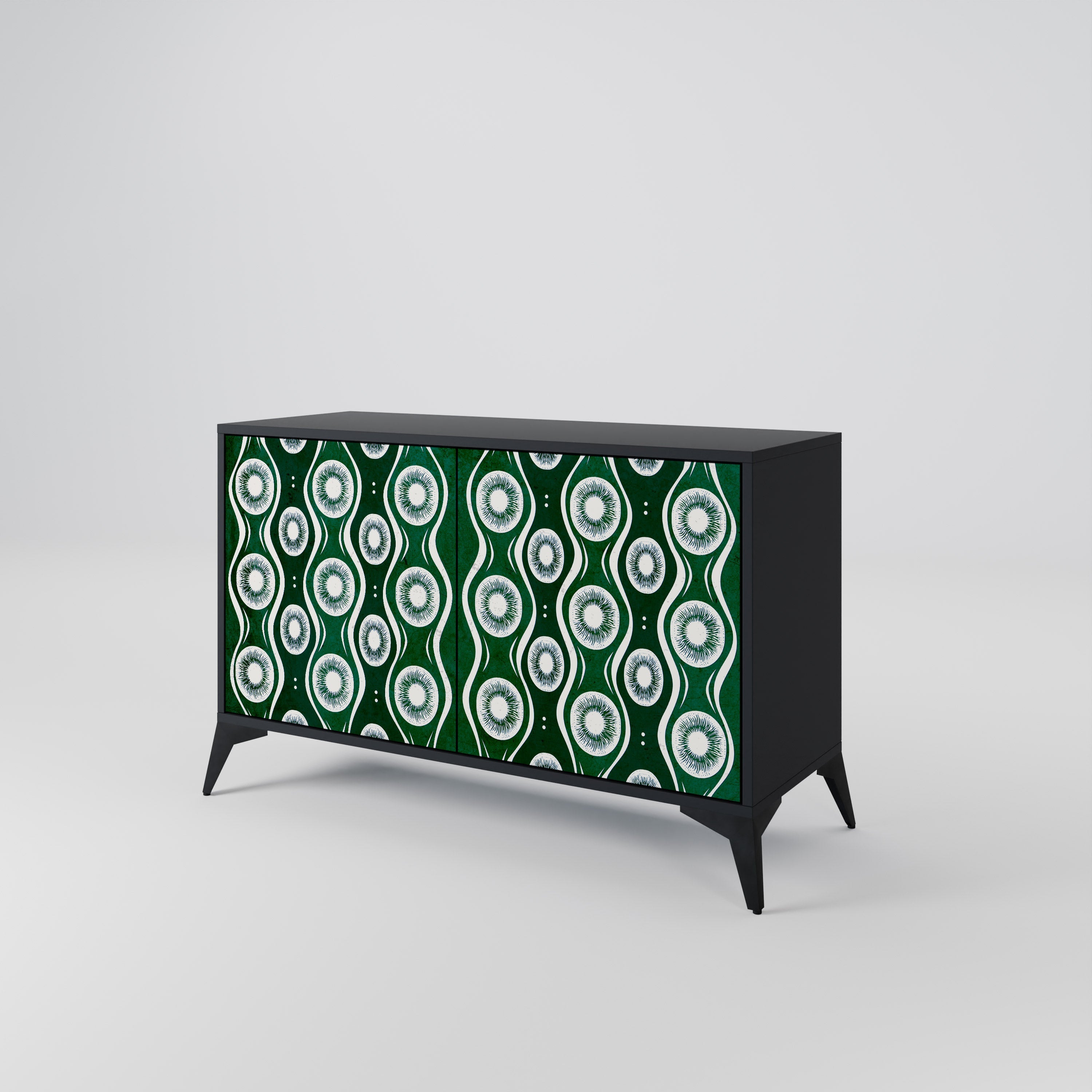 GREEN EYES Sideboard mit 2 Türen in Schwarz