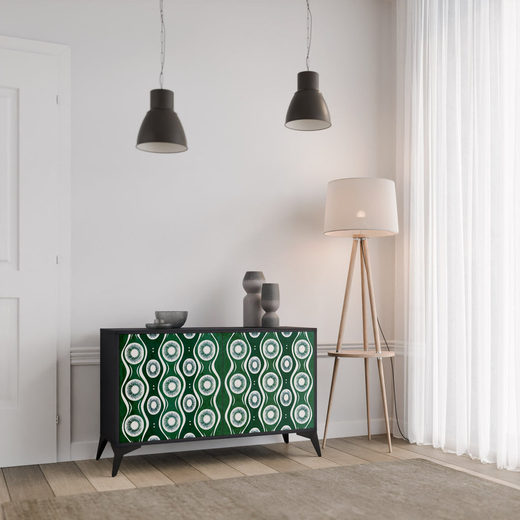 GREEN EYES Sideboard mit 2 Türen in Schwarz
