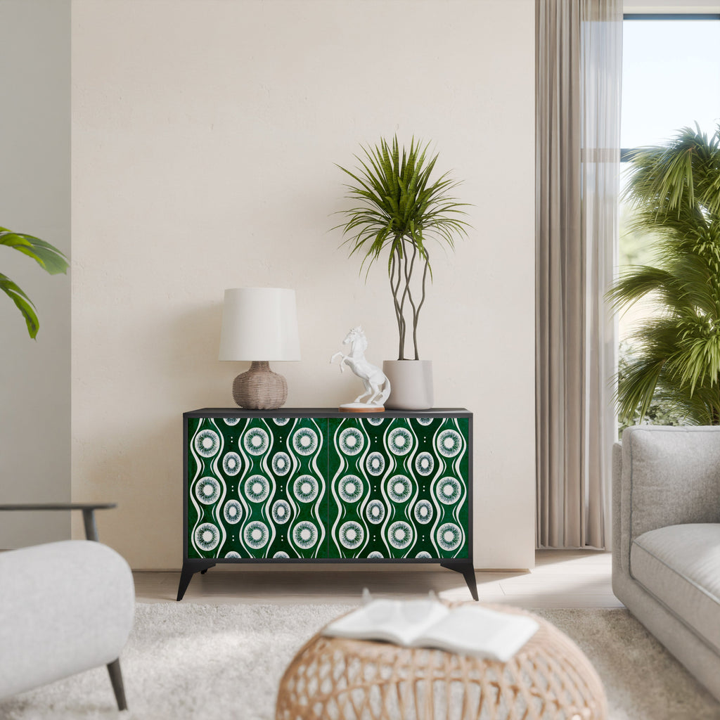 GREEN EYES Sideboard mit 2 Türen in Schwarz