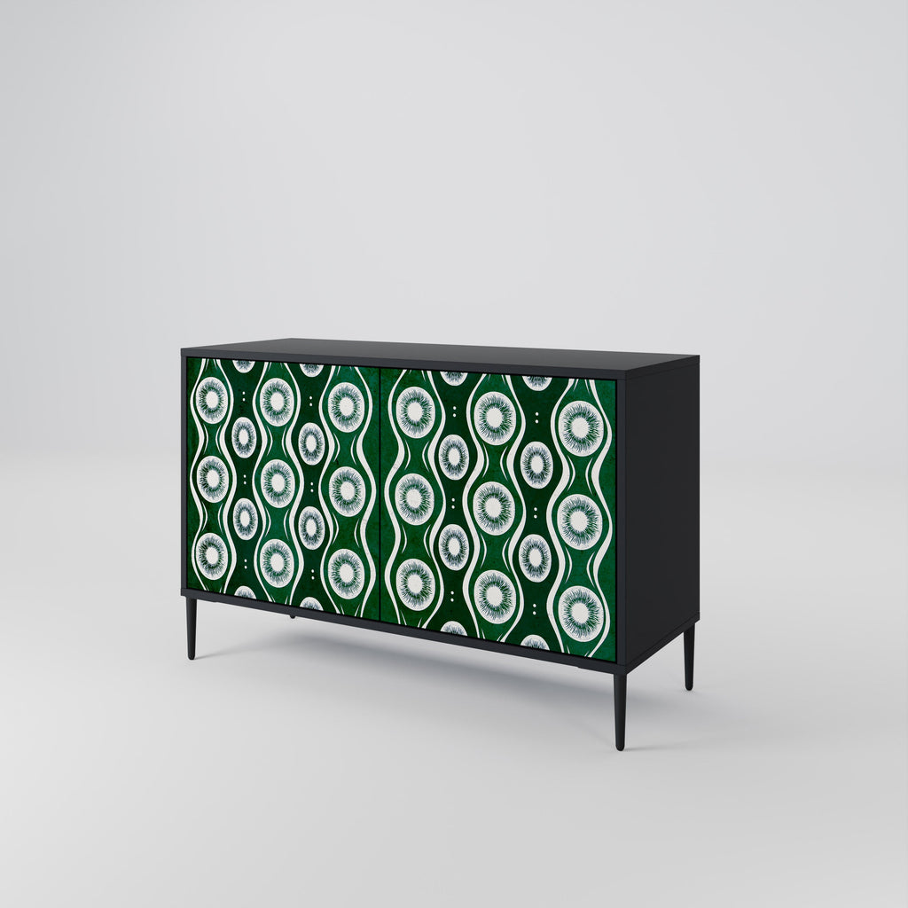 GREEN EYES Sideboard mit 2 Türen in Schwarz