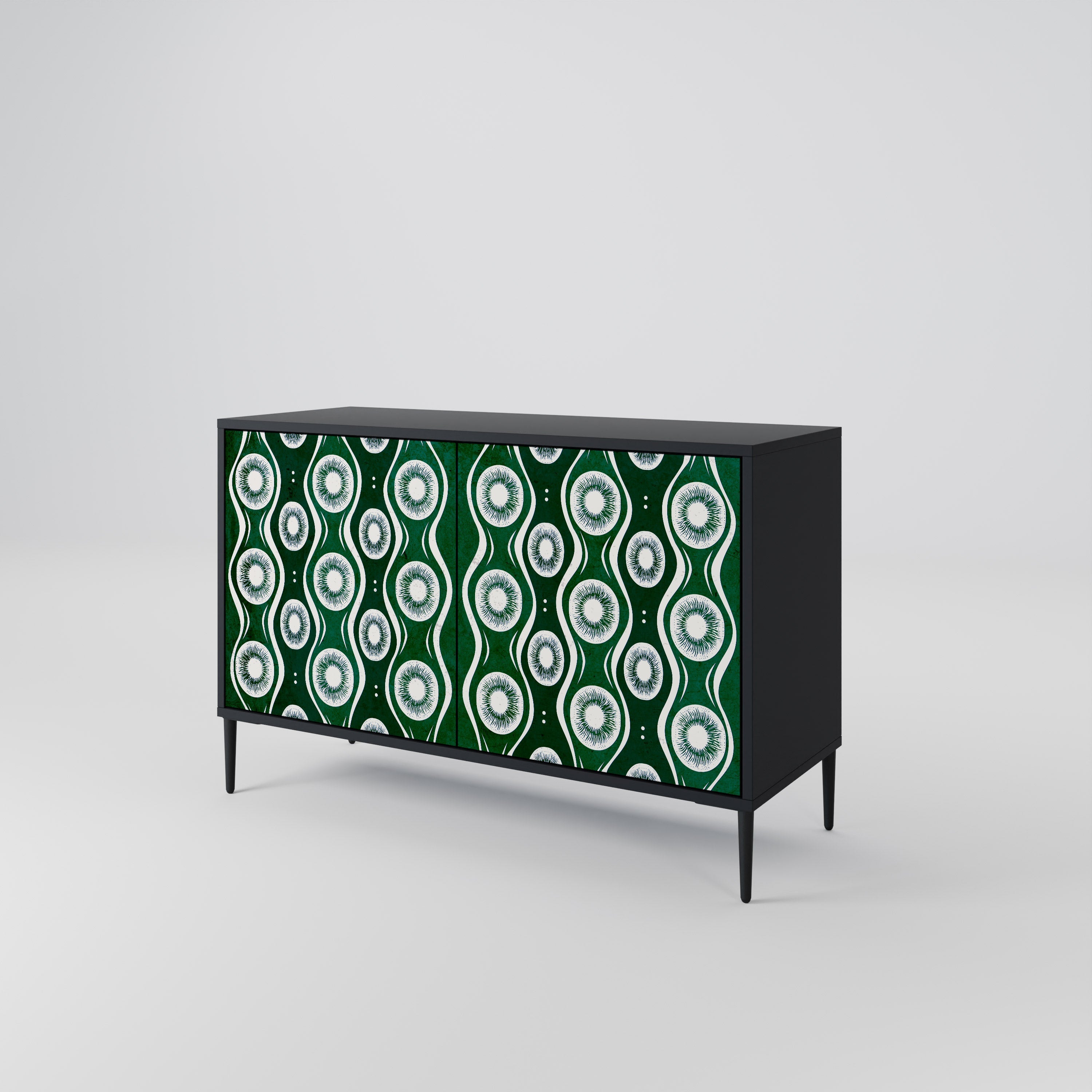 GREEN EYES 2-Door Sideboard in Black Finish