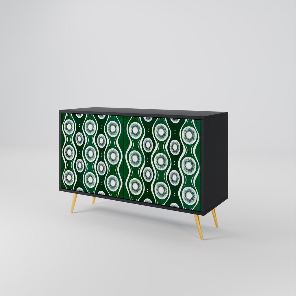 GREEN EYES Sideboard mit 2 Türen in Schwarz