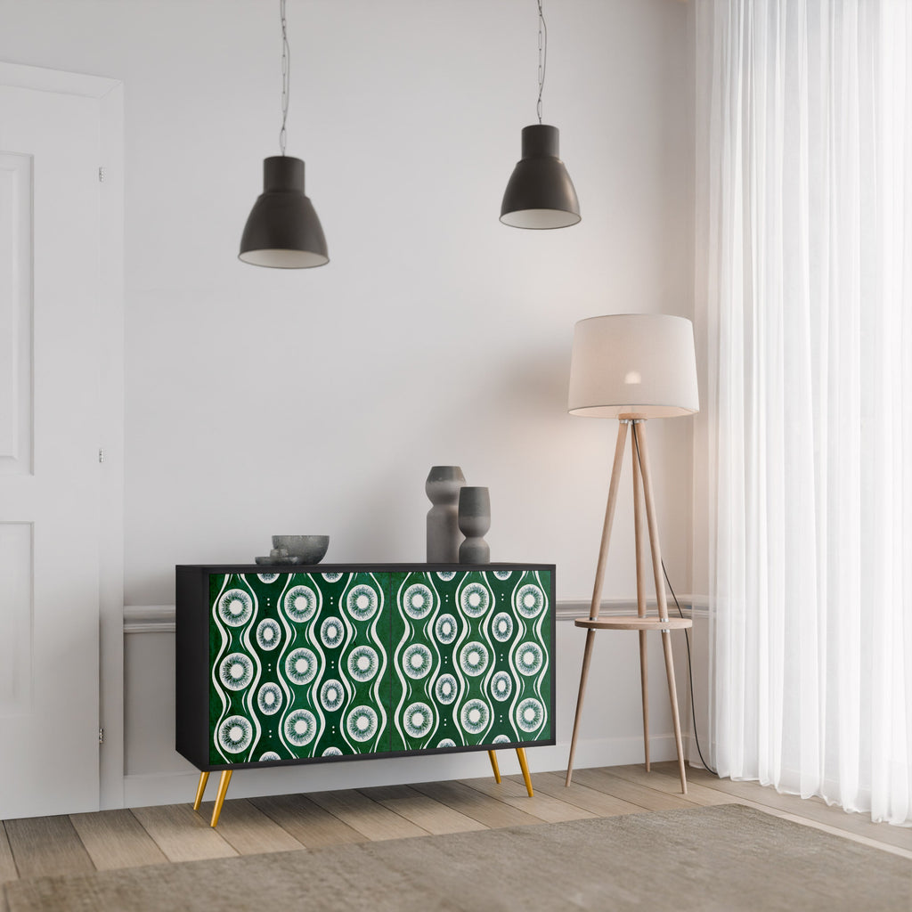 GREEN EYES Sideboard mit 2 Türen in Schwarz