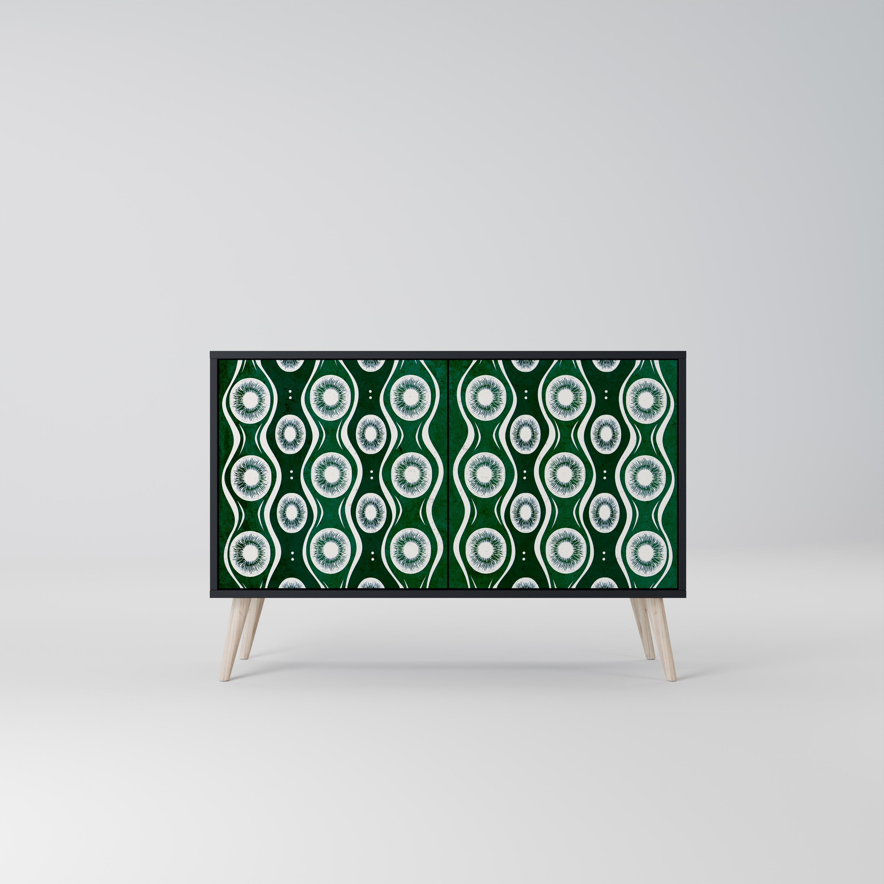 GREEN EYES 2-Door Sideboard in Black Finish
