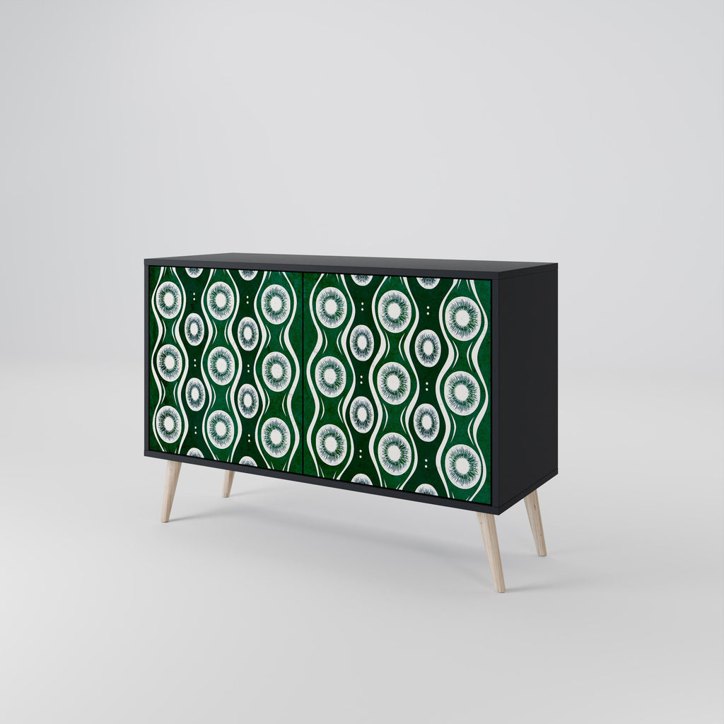 GREEN EYES Sideboard mit 2 Türen in Schwarz