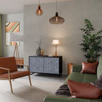 GRAPHITE RAIN 2-Door Sideboard in Black Finish