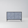 GRAPHITE RAIN 2-Door Sideboard in Black Finish