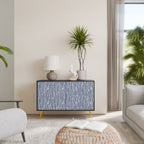 GRAPHITE RAIN 2-Door Sideboard in Black Finish