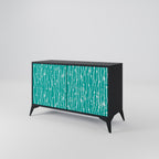 TURQUOISE RAIN Sideboard mit 2 Türen in Schwarz