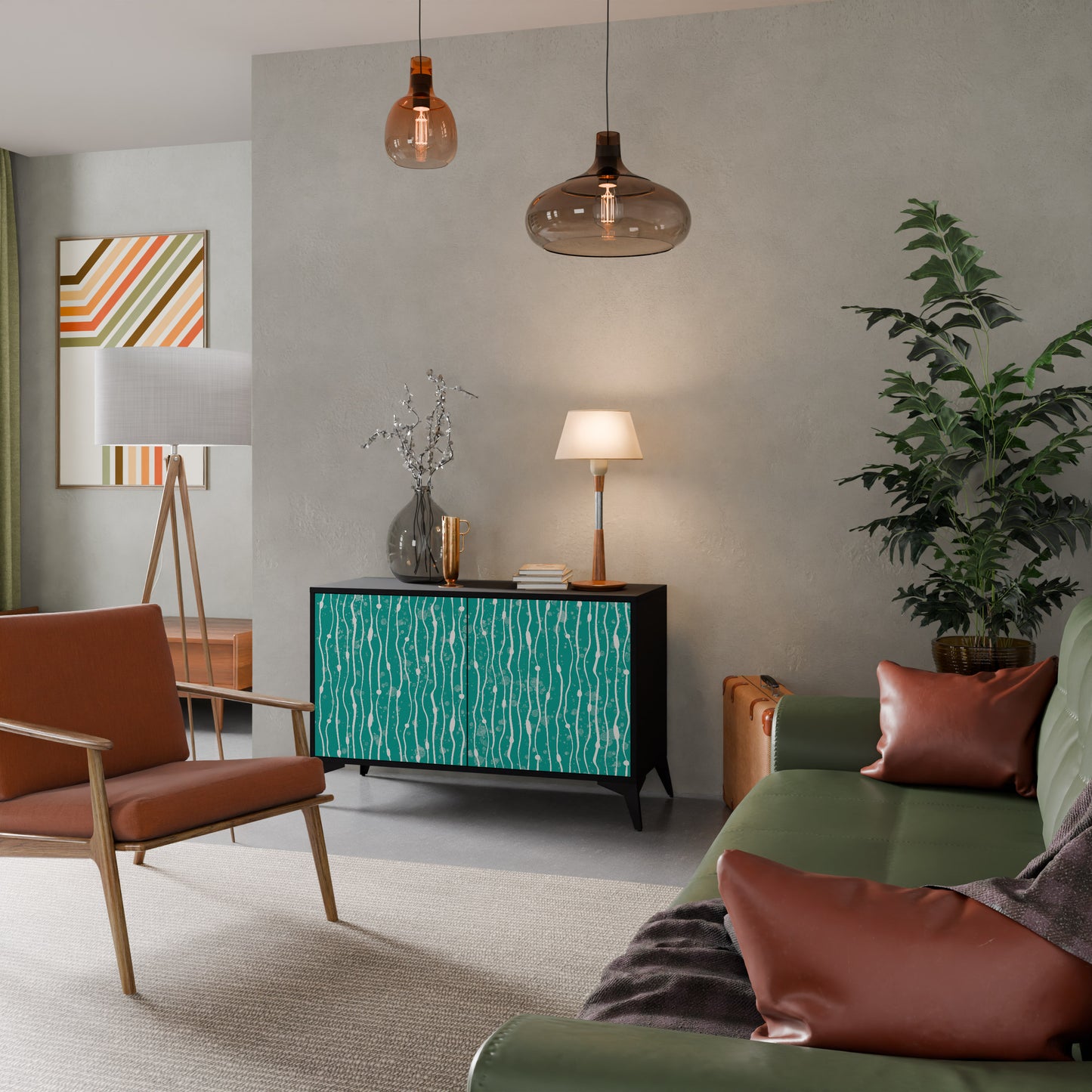 TURQUOISE RAIN 2-türiges Sideboard