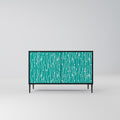 TURQUOISE RAIN Sideboard mit 2 Türen in Schwarz