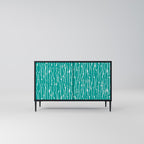TURQUOISE RAIN Sideboard mit 2 Türen in Schwarz