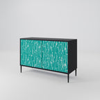 TURQUOISE RAIN Sideboard mit 2 Türen in Schwarz