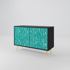 TURQUOISE RAIN Sideboard mit 2 Türen in Schwarz