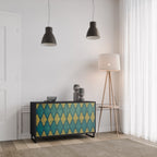POLYGONS 2-Door Sideboard in Black Finish