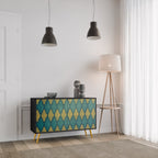 POLYGONS 2-Door Sideboard in Black Finish