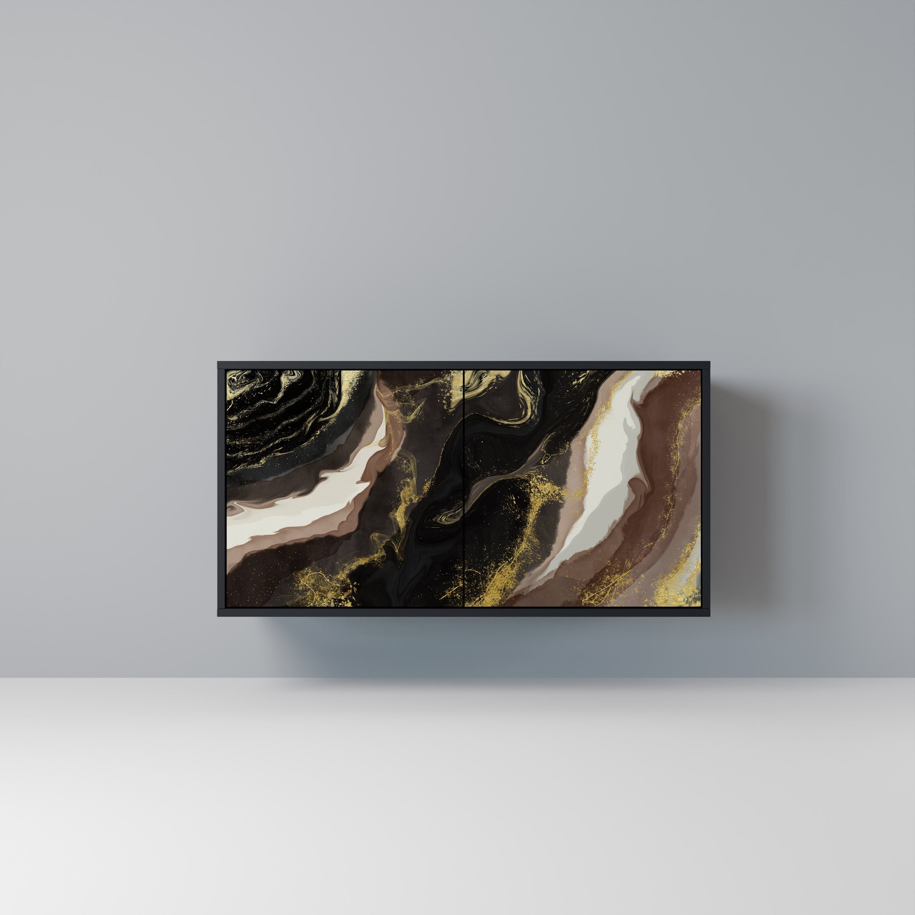 GOLD DUST 2-Door Sideboard in Black Finish