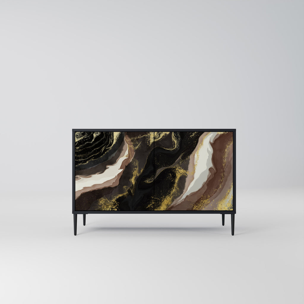 GOLD DUST Sideboard mit 2 Türen in Schwarz