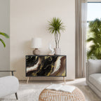 GOLD DUST Sideboard mit 2 Türen in Schwarz